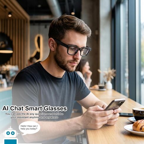 AI Smart Glasses with Color-Change Lenses Bluetooth Glasses for Men Women with Translation 160+Languages Voice Assistant Translator Glass for Meeting,Travel in Saudi Arabia