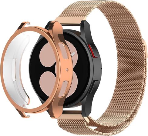 سوار شبكي من الفولاذ المقاوم للصدأ مع مشبك مغناطيسي، جراب TPU متوافق مع ساعة Samsung Galaxy Watch 5 مقاس 40 مم و44 مم in Kuwait