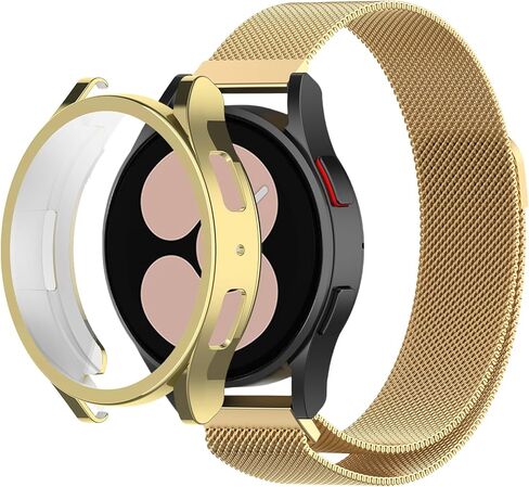 سوار شبكي من الفولاذ المقاوم للصدأ مع مشبك مغناطيسي، جراب TPU متوافق مع ساعة Samsung Galaxy Watch 5 مقاس 40 مم و44 مم in Kuwait