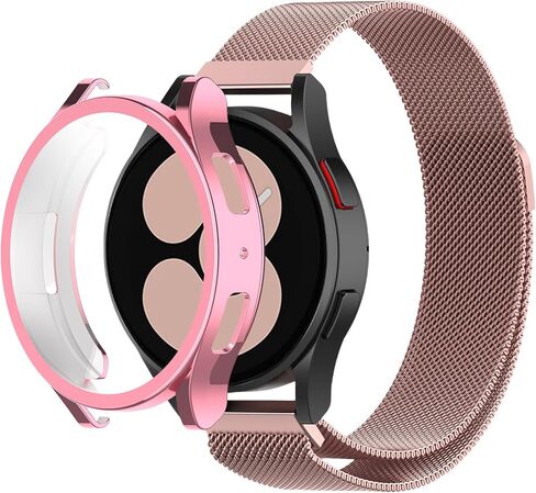 سوار شبكي من الفولاذ المقاوم للصدأ مع مشبك مغناطيسي، جراب TPU متوافق مع ساعة Samsung Galaxy Watch 5 مقاس 40 مم و44 مم in Kuwait