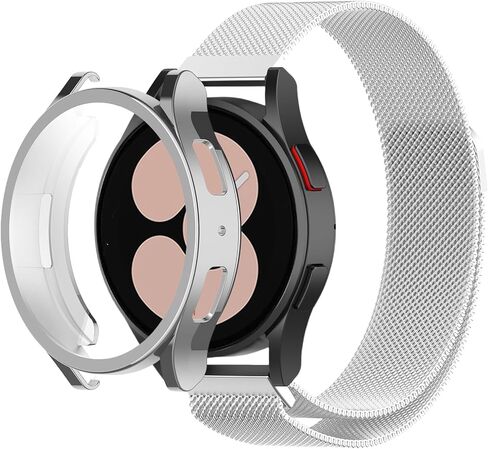 سوار شبكي من الفولاذ المقاوم للصدأ مع مشبك مغناطيسي، جراب TPU متوافق مع ساعة Samsung Galaxy Watch 5 مقاس 40 مم و44 مم in Kuwait