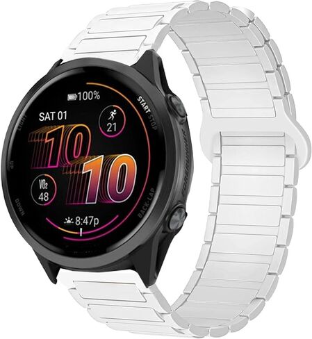 متوافق مع Garmin Forerunner 570، 20 مم، 22 مم، حزام ساعة بديل من السيليكون سريع التحرير مع تصميم حلقة متوافق مع Garmin Forerunner 570 42 مم، 47 مم، Forerunner 55، 165، 245، 255، 265، 645، D2 Air X15 in Kuwait