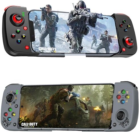 وحدة تحكم ألعاب Megadream المحمولة لجهاز iPhone iOS Android PC: تعمل مع iPhone13/12/11/X، iPad، Samsung Galaxy، Motorola، TCL، Tablet، Apex Legends، Call of Duty - (أسود + رمادي) in Saudi Arabia