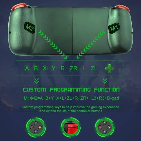 وحدة تحكم ألعاب Megadream المحمولة لجهاز iPhone iOS Android PC: تعمل مع iPhone13/12/11/X، iPad، Samsung Galaxy، Motorola، TCL، Tablet، Apex Legends، Call of Duty - (أسود + رمادي) in Saudi Arabia