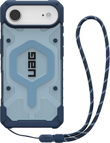 URBAN ARMOR GEAR UAG مصممة لهاتف iPhone Air Case Pathfinder Clear + حزمة حبل للمعصم - متوافقة مع الغطاء الواقي من الدرجة العسكرية MagSafe، أزرق in Saudi Arabia
