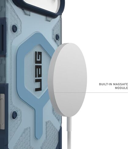 URBAN ARMOR GEAR UAG مصممة لهاتف iPhone Air Case Pathfinder Clear + حزمة حبل للمعصم - متوافقة مع الغطاء الواقي من الدرجة العسكرية MagSafe، أزرق in Saudi Arabia