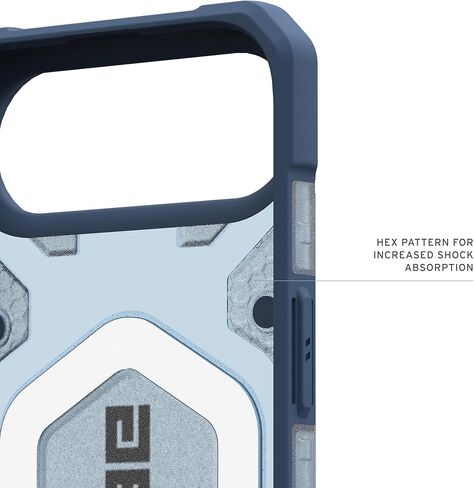 URBAN ARMOR GEAR UAG مصممة لهاتف iPhone Air Case Pathfinder Clear + حزمة حبل للمعصم - متوافقة مع الغطاء الواقي من الدرجة العسكرية MagSafe، أزرق in Saudi Arabia