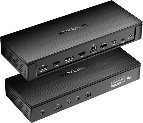 WAVLINK Pro Docking Station 4 Monitors | Quad 4K Displays for Mac & Windows | Displaylink Dock with 4X HDMI, PD 100W, 2.5G Ethernet, 10G USB-A/USB-C, SD/TF 4.0, Audio | Driver Required DL7400. in Saudi Arabia