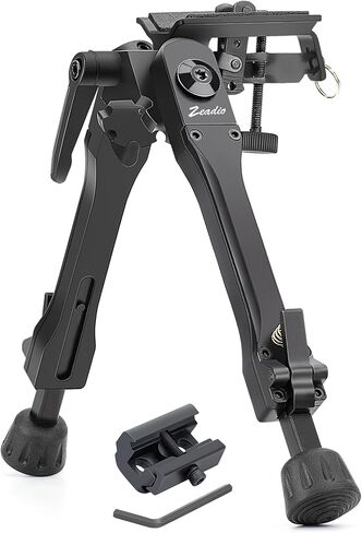 Zeadio Pivot Tiltable Bipod with Sling Mount and Adapter for Picatinny Weaver Rail, 7 to 10 Inches (F19S) in Saudi Arabia