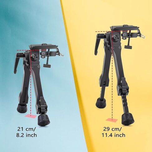 Zeadio Pivot Tiltable Bipod with Sling Mount and Adapter for Picatinny Weaver Rail, 7 to 10 Inches (F19S) in Saudi Arabia