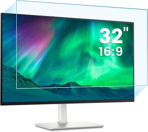 F FORITO 32 بوصة 16:9 واقي شاشة غير لامع مضاد للضوء الأزرق للشاشة، متوافق مع شاشات Sceptre/Dell/Asus/Acer/ViewSonic/Samsung/Aoc/HP/LG العريضة مقاس 32 بوصة in Saudi Arabia
