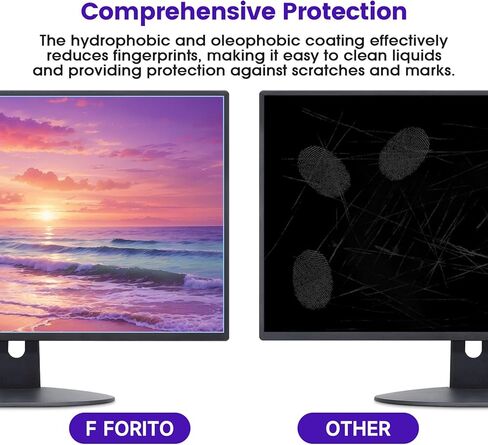 F FORITO 32 بوصة 16:9 واقي شاشة غير لامع مضاد للضوء الأزرق للشاشة، متوافق مع شاشات Sceptre/Dell/Asus/Acer/ViewSonic/Samsung/Aoc/HP/LG العريضة مقاس 32 بوصة in Saudi Arabia