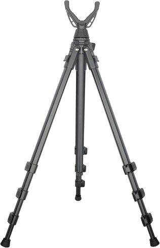 Lightweight Shooting Tripod for Rifles with 360° V-Yoke Rest,Adjustable Height Hunting Tripod Shooting Stick for Hunting,Lever Lock 21.25-69.3 Inches,Includes Bubble Level and Carry Bag in Saudi Arabia