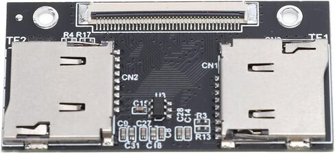 AMAKO Dual Micro SD Card Adapter : PCB Double Storage Card to CE ZIF SSD Adapter, for Laptops Gaming Consoles, Black in Saudi Arabia