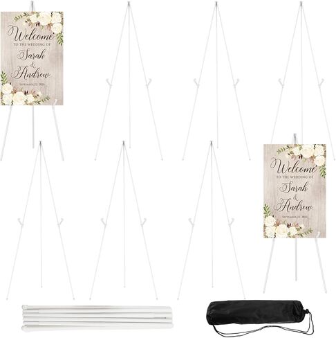 3PCS Black Easel Stand for Wedding Sign Stand, 66 Inch Lightweight Adjustable Art Easel for Display, Wedding Sign, Poster, Black Metal Easel with Portable Bags in Saudi Arabia