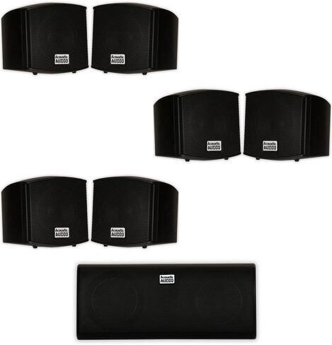 Acoustic Audio AA321B and AA35CB Indoor Speakers Home Theater 7 Speaker Set in Saudi Arabia