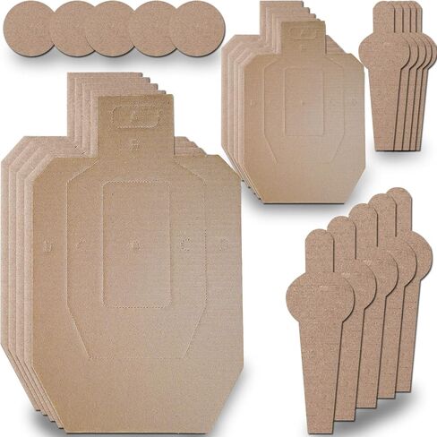 5 Set 25 Pcs Dry Fire Targets Cardboards in Reduced Scale, Cardboard Targets for Shooting Silhouette Simulation Style, Competition Torso Target Shooting Range Practice in Saudi Arabia