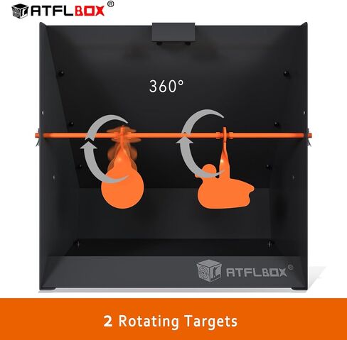 Atflbox Pellet Trap With 12''x12'' Splatter Bullseye Paper Targets and Spinning Shooting Targets for .177 .22 Caliber, Air Gun Airsoft BB Gun Rifle in Saudi Arabia