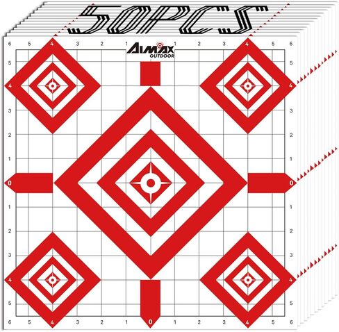 أهداف إطلاق النار الورقية مقاس 12 × 12 بوصة، هدف ورقي لنطاق الرماية لمسدس BB، Airsoft، مسدس، مسدس، بندقية، مناسب لمصيدة هدف مسدس الحبيبات in Saudi Arabia
