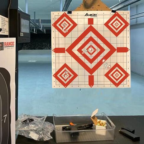 أهداف إطلاق النار الورقية مقاس 12 × 12 بوصة، هدف ورقي لنطاق الرماية لمسدس BB، Airsoft، مسدس، مسدس، بندقية، مناسب لمصيدة هدف مسدس الحبيبات in Saudi Arabia