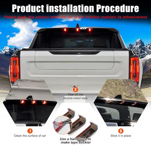 for Hummer EV Pickup Accessories Rear Tail Roof Brake Marker Lights Top Clearance Running Lights for 2022-2024 2025 2026 Hummer EV Truck Rear Top Roof Light Lamp Smoked Cover Guard Lens (Pickup/3PCS) in Saudi Arabia