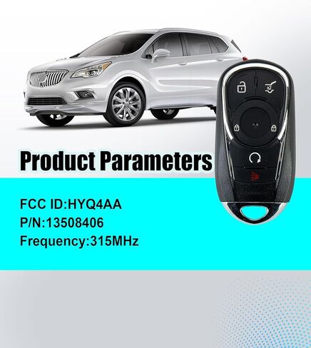 استبدال مفتاح السيارة الذكي القابل للبرمجة عن بعد لـ 2017-2020 Buick Envision دخول بدون مفتاح 315 ميجا هرتز HYQ4AA (طقم جهاز تحكم عن بعد قابل للبرمجة ذاتيًا) in Kuwait