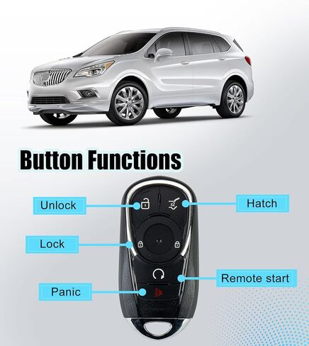 استبدال مفتاح السيارة الذكي القابل للبرمجة عن بعد لـ 2017-2020 Buick Envision دخول بدون مفتاح 315 ميجا هرتز HYQ4AA (طقم جهاز تحكم عن بعد قابل للبرمجة ذاتيًا) in Kuwait