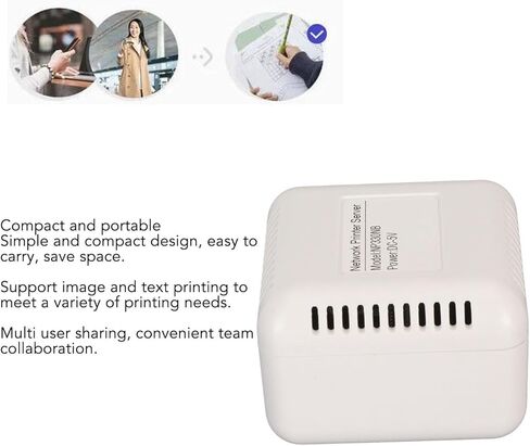 خادم طابعة USB 2.0 للشبكة، محول خادم طباعة USB LAN، يدعم خادم الطباعة اتصال BT لـ 7، لـ 8، لـ 10 (قابس أمريكي) in Saudi Arabia