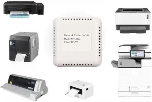 خادم طابعة USB 2.0 للشبكة، محول خادم طباعة USB LAN، يدعم خادم الطباعة اتصال BT لـ 7، لـ 8، لـ 10 (قابس أمريكي) in Saudi Arabia