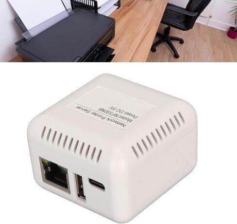 خادم طابعة USB 2.0 للشبكة، محول خادم طباعة USB LAN، يدعم خادم الطباعة اتصال BT لـ 7، لـ 8، لـ 10 (قابس أمريكي) in Saudi Arabia