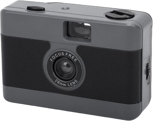 Dpofirs Vintage 35mm Film Camera, Reusable Camera Built in Flash Manual Focus 28MM f/8 Lens for Travel Photography and Creative Shots (Black) in Saudi Arabia