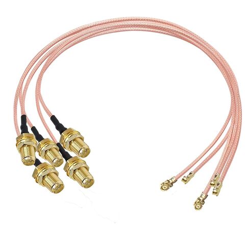 TUOLNK 5 قطع RG178 U.FL IPX إلى RP-SMA كابل محوري ضفيرة أنثى، كابل محوري هوائي تمديد SMA IPX-1 منخفض الخسارة للهوائي، أجهزة LAN، الفيديو، Mini PCI 6 بوصة (15 سم) in Kuwait