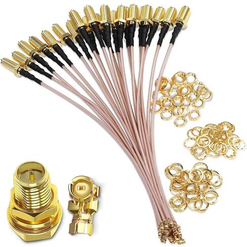 TUOLNK 5PCS RG178 U.FL IPX to RP-SMA Female Pigtail Coax Cable, Low Loss SMA IPX-1 Extension Antenna Coax Cable for Antenna, LAN Devices, Video, Mini PCI 6inch(15cm) in Saudi Arabia