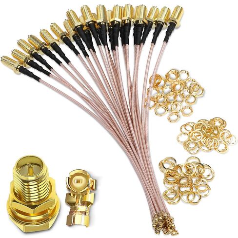 TUOLNK 5PCS RG178 U.FL IPX to RP-SMA Female Pigtail Coax Cable, Low Loss SMA IPX-1 Extension Antenna Coax Cable for Antenna, LAN Devices, Video, Mini PCI 6inch(15cm) in Saudi Arabia