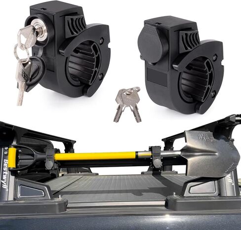 مجموعة حامل مجرفة مطاطية مع قفل يناسب أدوات قطر 0.79 بوصة - 1.79 بوصة، مقابض سريعة الفك لرف سقف السيارة على الطرق الوعرة، لوحات مولي، شاحنات الدفع الرباعي UTV ATV M6 Nut in Kuwait