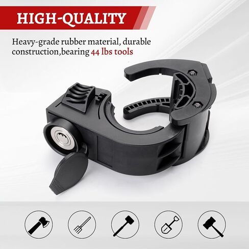 مجموعة حامل مجرفة مطاطية مع قفل يناسب أدوات قطر 0.79 بوصة - 1.79 بوصة، مقابض سريعة الفك لرف سقف السيارة على الطرق الوعرة، لوحات مولي، شاحنات الدفع الرباعي UTV ATV M6 Nut in Kuwait