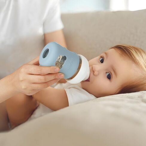عبوة من 4 أكمام من السيليكون من PandaEar لزجاجات الأطفال المصنوعة من الزجاج الطبيعي من Philips Avent (2 × 4 أونصة و2 × 8 أونصة)، أغطية مضادة للكسر خالية من مادة BPA، مقاومة للحرارة، مقبض مضاد للانزلاق، تناسب زجاجات Avent الزجاجية سعة 4 أونصة و8 أونصة in Kuwait