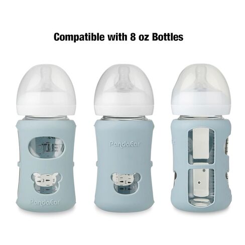 عبوة من 4 أكمام من السيليكون من PandaEar لزجاجات الأطفال المصنوعة من الزجاج الطبيعي من Philips Avent (2 × 4 أونصة و2 × 8 أونصة)، أغطية مضادة للكسر خالية من مادة BPA، مقاومة للحرارة، مقبض مضاد للانزلاق، تناسب زجاجات Avent الزجاجية سعة 4 أونصة و8 أونصة in Kuwait
