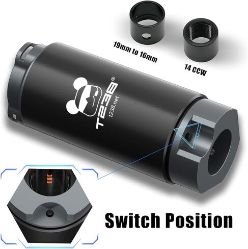T238-Airsoft Tracer Unit Basic Version, Spitfire Tactical Tracer Unit for Airsoft/NERF/Gel Blaster, 14mm Counterclockwise Threaded Adapter, 19mm to 16mm Adapter and Allen Key in Kuwait