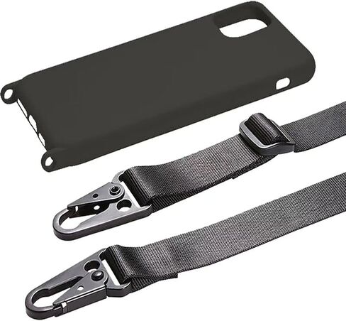 Crossbody Phone Case Compatible with iPhone 17 Pro Max, Cute Soft Silicone Cover with Lanyard Adjustable Shoulder Strap Shockproof Protector Women Girls Black in Saudi Arabia
