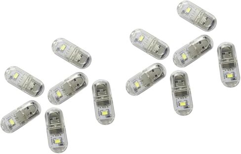 DOITOOL 12 قطعة ضوء ليلي صغير USB ضوء دافئ مصابيح LED محمولة تصميم سلسلة مفاتيح للتخييم في السكن واستخدام الطوارئ USB صغير الحجم للإضاءة متعددة الاستخدامات in Saudi Arabia