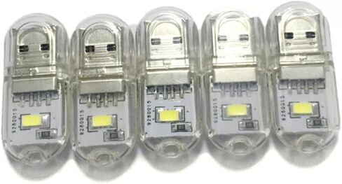 DOITOOL 12 قطعة ضوء ليلي صغير USB ضوء دافئ مصابيح LED محمولة تصميم سلسلة مفاتيح للتخييم في السكن واستخدام الطوارئ USB صغير الحجم للإضاءة متعددة الاستخدامات in Saudi Arabia