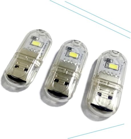 DOITOOL 12 قطعة ضوء ليلي صغير USB ضوء دافئ مصابيح LED محمولة تصميم سلسلة مفاتيح للتخييم في السكن واستخدام الطوارئ USB صغير الحجم للإضاءة متعددة الاستخدامات in Saudi Arabia