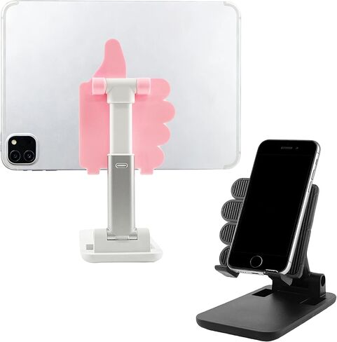 الإبهام لأعلى قابلة للطي للهاتف الخلوي للمكتب ، حامل الهاتف المضاد للزلزال قابل للتعديل متوافق مع جميع الهواتف المحمولة ، ملحقات سطح المكتب الإبداعية اللطيفة للمكتب/الصفحة الرئيسية ، 2 حزمة أسود & وردي in Kuwait