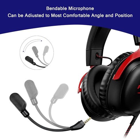 استبدال ميكروفون مطور يناسب سماعة الألعاب السلكية/اللاسلكية HyperX Cloud III، وميكروفون احتياطي لإلغاء الضوضاء قابل للفصل للدردشة الصوتية للألعاب الكريستالية in Kuwait