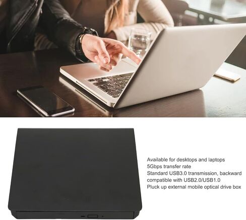 External DVD Drive Enclosure, USB 3.0 Slim ODD Case for 12.7mm Optical Drive with Plug and Play, for OS Laptop Desktop in Saudi Arabia