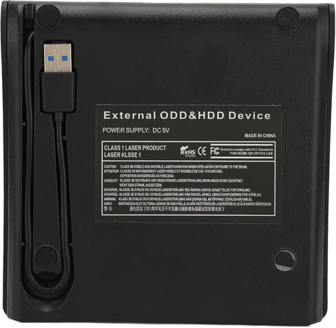 External DVD Drive Enclosure, USB 3.0 Slim ODD Case for 12.7mm Optical Drive with Plug and Play, for OS Laptop Desktop in Saudi Arabia