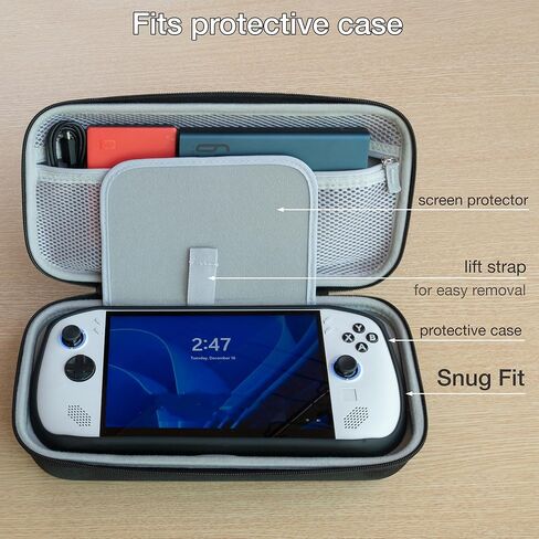 ButterFox Large Carrying Case for Lenovo Legion Go S Handheld, Fits Charger, Pocket for Large 65W Battery Pack- Black/Gray in Kuwait
