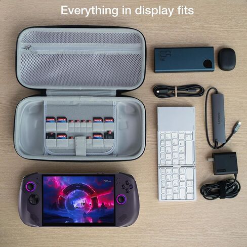 ButterFox Large Carrying Case for Lenovo Legion Go S Handheld, Fits Charger, Pocket for Large 65W Battery Pack- Black/Gray in Kuwait