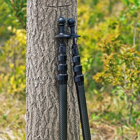 HIBLE Carbon Fiber Tarp Poles, 2 Sets of Black Camping Poles for Shelters, Tent, Canopy, Awning, Telescoping Tent Poles Extend Up to 8.2 Foot (Black, Tarp Poles Only) in Saudi Arabia